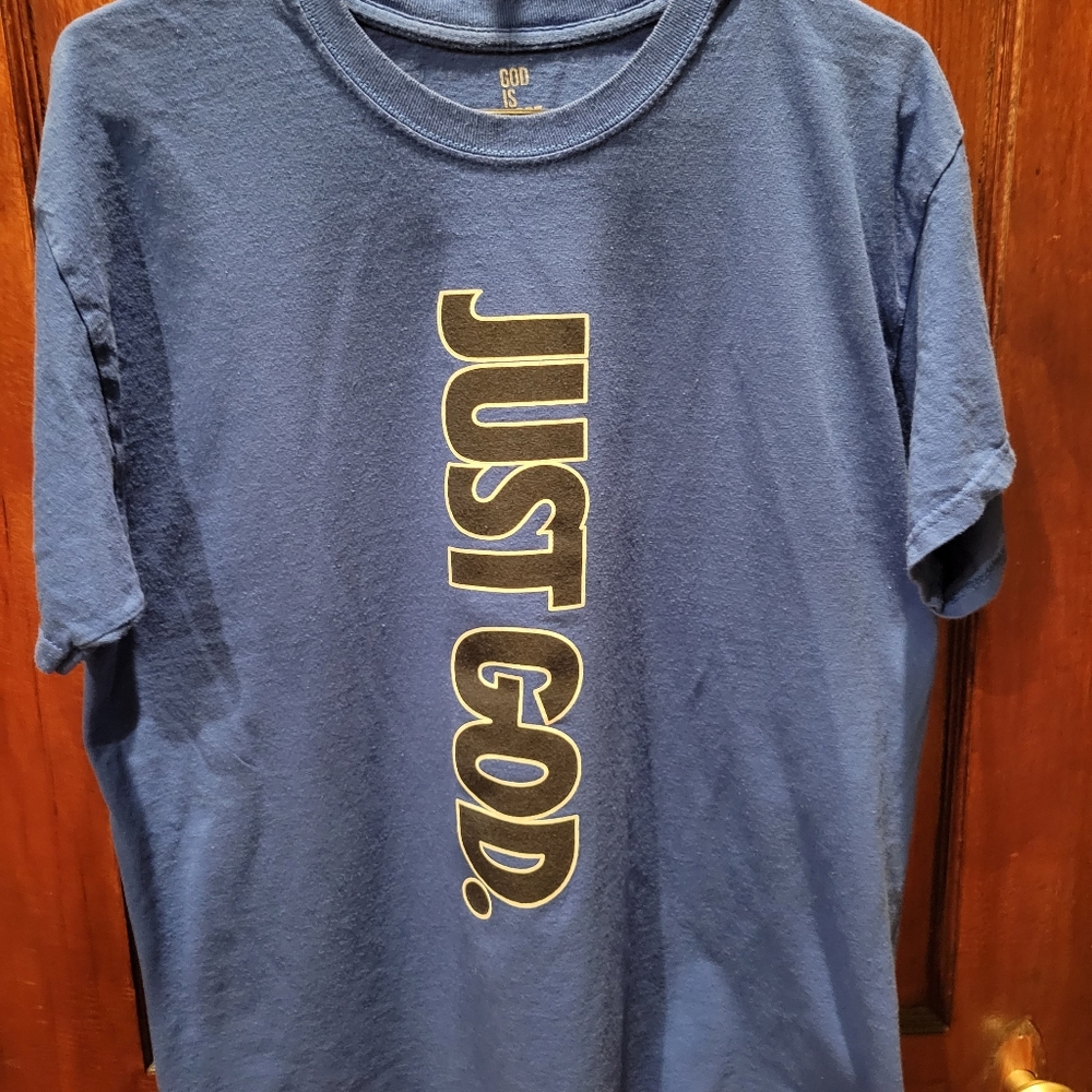Used God Is Dope Blue T-Shirt
